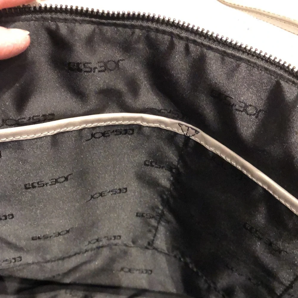 Joe’s Jeans NEW genuine leather tote bag, expandable, zip top